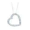 Diamond White Gold Pendant - Heart