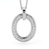 Diamond White Gold Pendant - Circle of Life